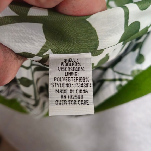 Tulle Anthropologie Wool Blend Coat Womens Size XS Button Up Green Retro Winter - Picture 5 of 9